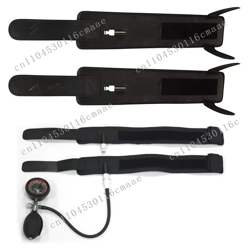 Air pump controls limited viewership of BFR Training arm straps and leg straps Adjustable physiological pressure straps