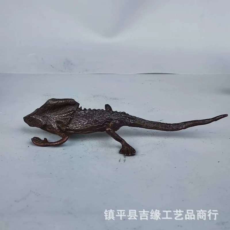 Reptile Little Gecko Ornament Vintage Home Decor Tea Pet Craft Lizard Figurine