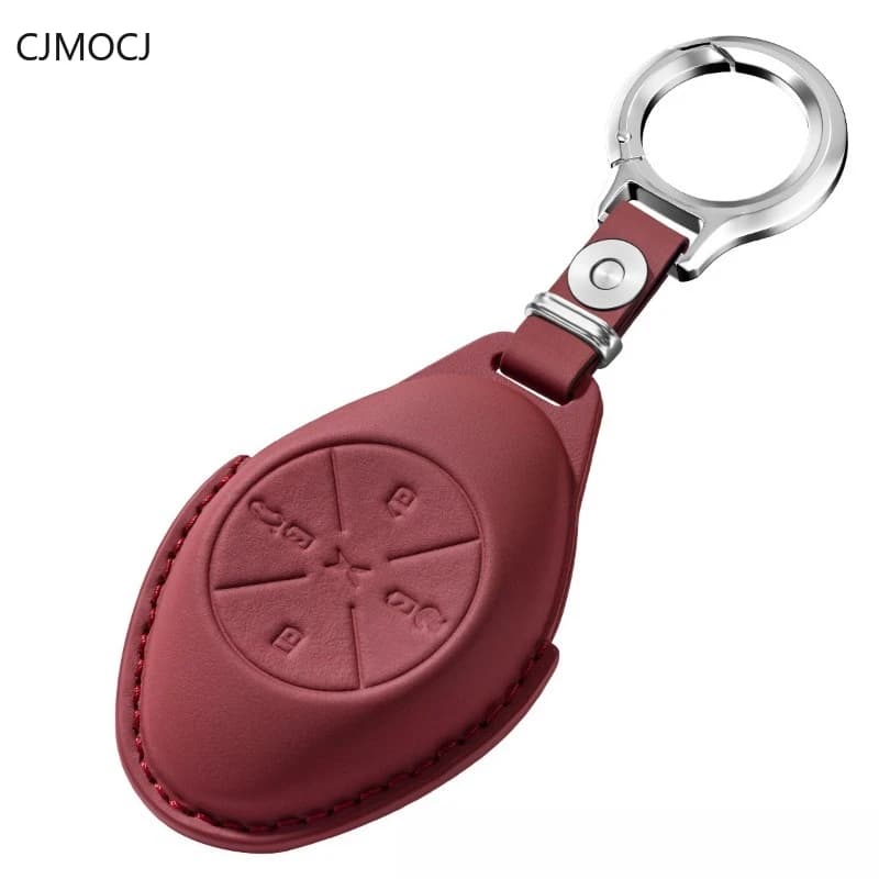 Premium Genuine Leather Key Cover Case for Xpeng G6 / P7i / G3i / P5 / G9 (2024) - Protective Key Fob Shell Keychain