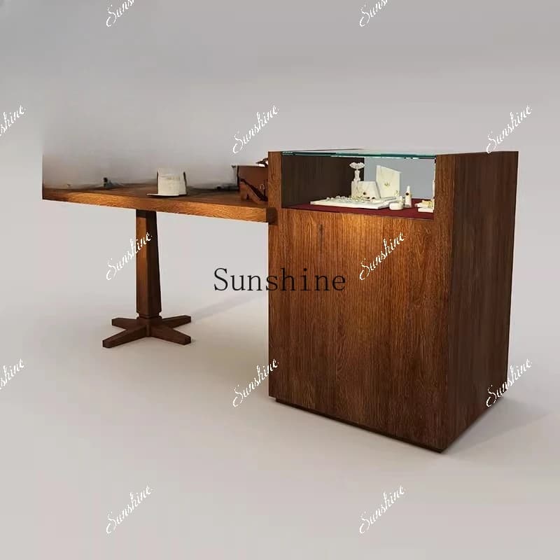 Clothing store display stand, flowing water table, high and low table display cabinet, movable  FT