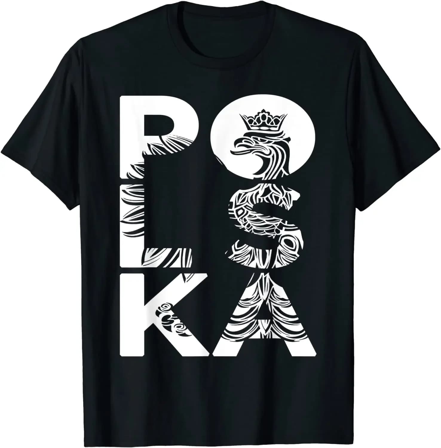 Poland Crowned Eagle Polska Coat of Arms Men T-Shirt Short Sleeve Casual Cotton O-Neck Summer Shirt