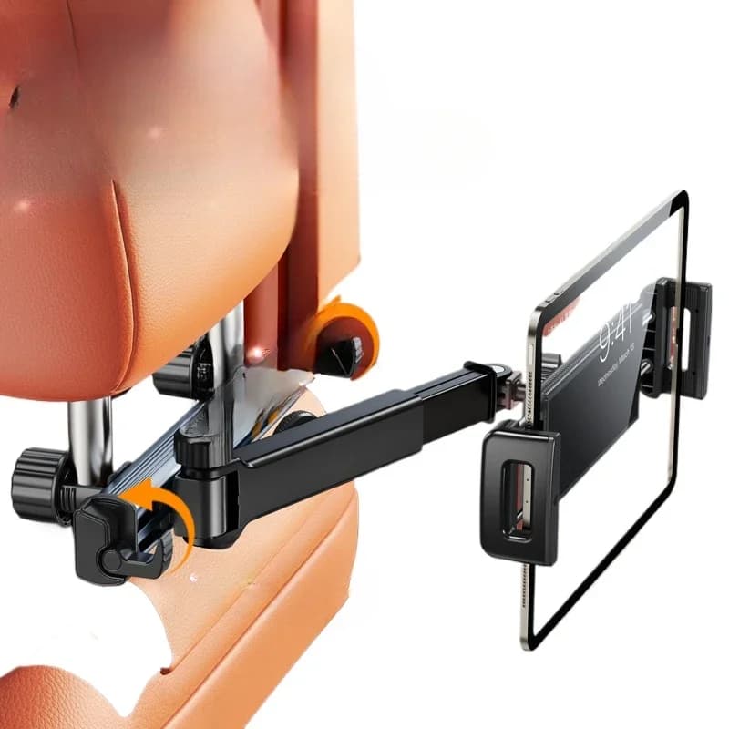 Car rear tablet bracket Car inner seat hook Metal mobile phone holder iPad headrest Rear seat fixed