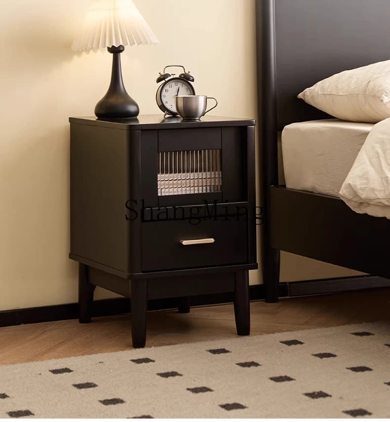CL  simple small narrow solid wood bedroom bedside household living room balcony creative mini locker