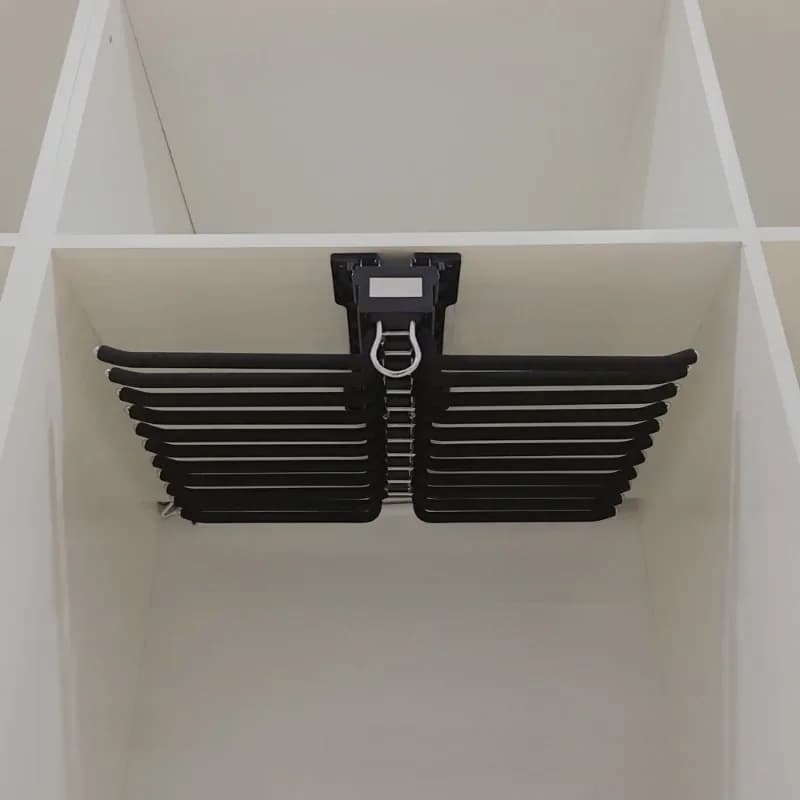 Pants rack telescopic wardrobe household telescopic pants rack pull built-in drawer top pants rack slide