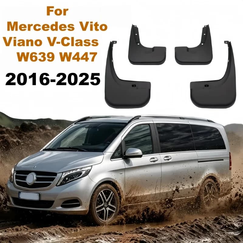 Front Rear Mudflaps For Mercedes Benz Vito V Class W447 2016-2022 Splash Guards Mud Flap Mudguards Fender Auto Accessories 4pcs