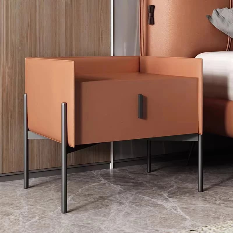Bedside Cabinet Simple Modern Light Luxury Stone Slab Top Storage Cabinet for Bedroom