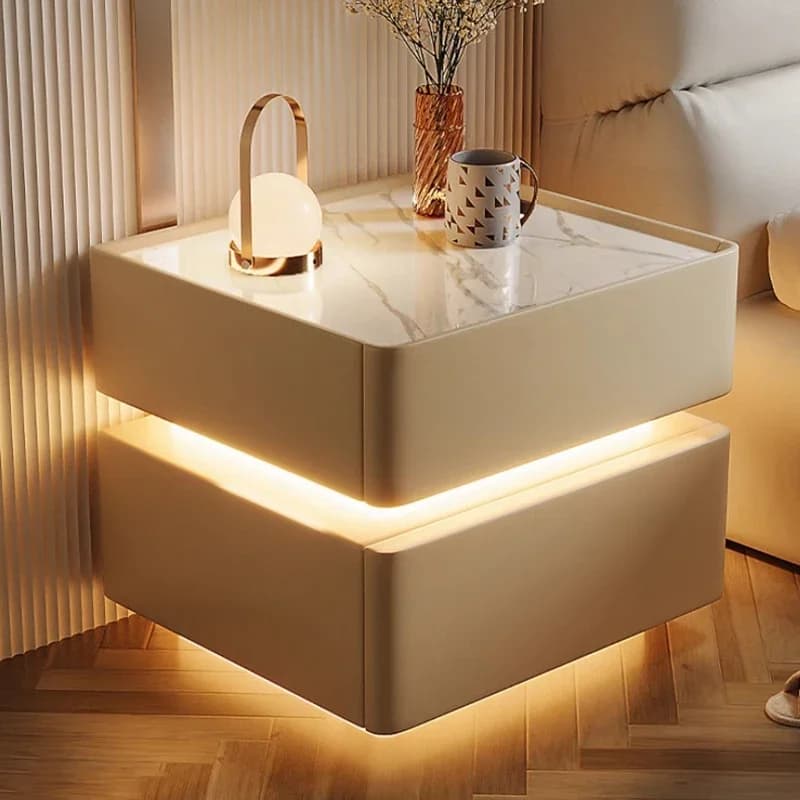 Luxury Trendy Nightstand Table Simple Nordic Unique Nightstand Aesthetic Elegant Mesita De Noche Dormitorio Bedroom Furniture