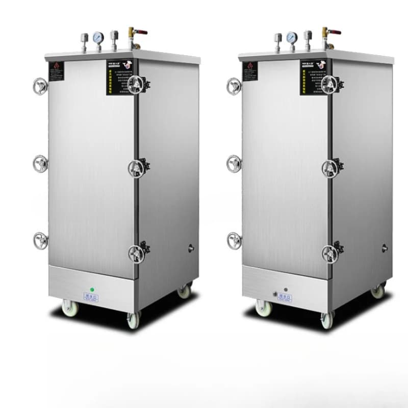 Commercial double - door plateau high - pressure rice steamer, rice cooker for steaming, gas rice cooking equipment