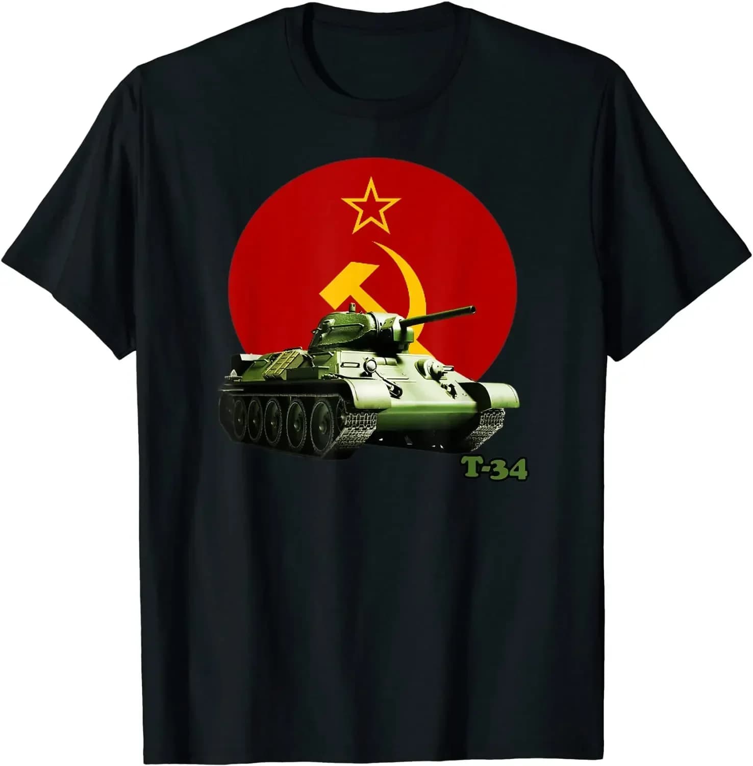 Historic War Russian Soviet T-34 Tank T-Shirt 100% Cotton O-Neck Short Sleeve Summer Casual Mens T-shirt Size S-3XL
