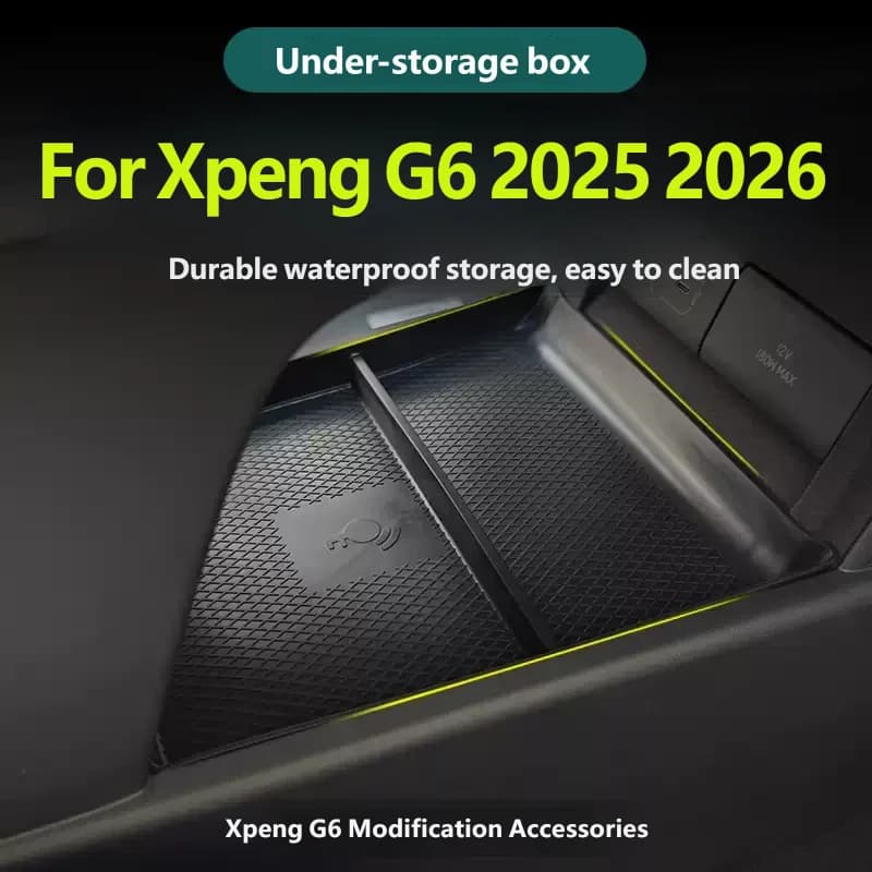 Car Accessories For Xpeng G6 2025 2026 Car Center Console Under Storage Box Sorting and Finishing Board Interior Accessories