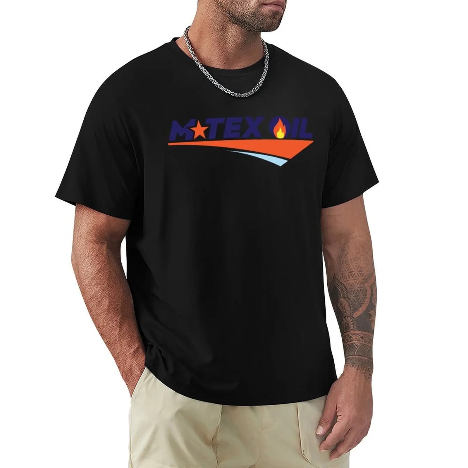 M TEX OIL LOGO T-Shirt funny gifts anime summer shirt anime t shirts oversized t shirts for men