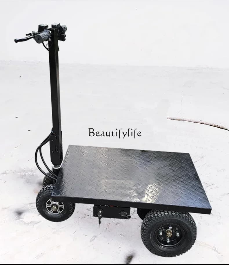 2Electric flat tricycle can ride, pull sand cement handling, push construction site truck