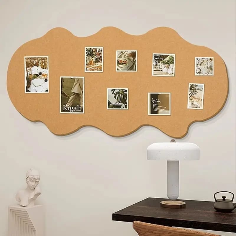Alien Felt Board Photo Wall Stickers Self-adhesive Non Perforated Display Board Soft Wood Board Background Wallpaper Decoration