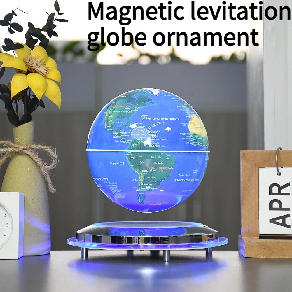6-inch Magnetic Levitation Globe Rotating and Glowing in Space Creative Home Desktop Decoration Gift