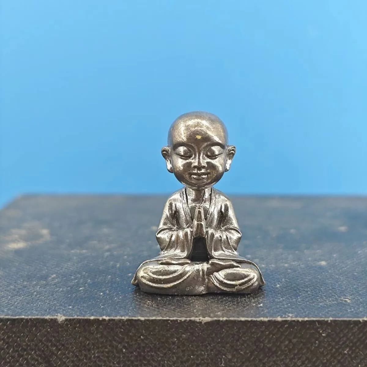 copper bonsai suiseki micro landscape decoration:little monk