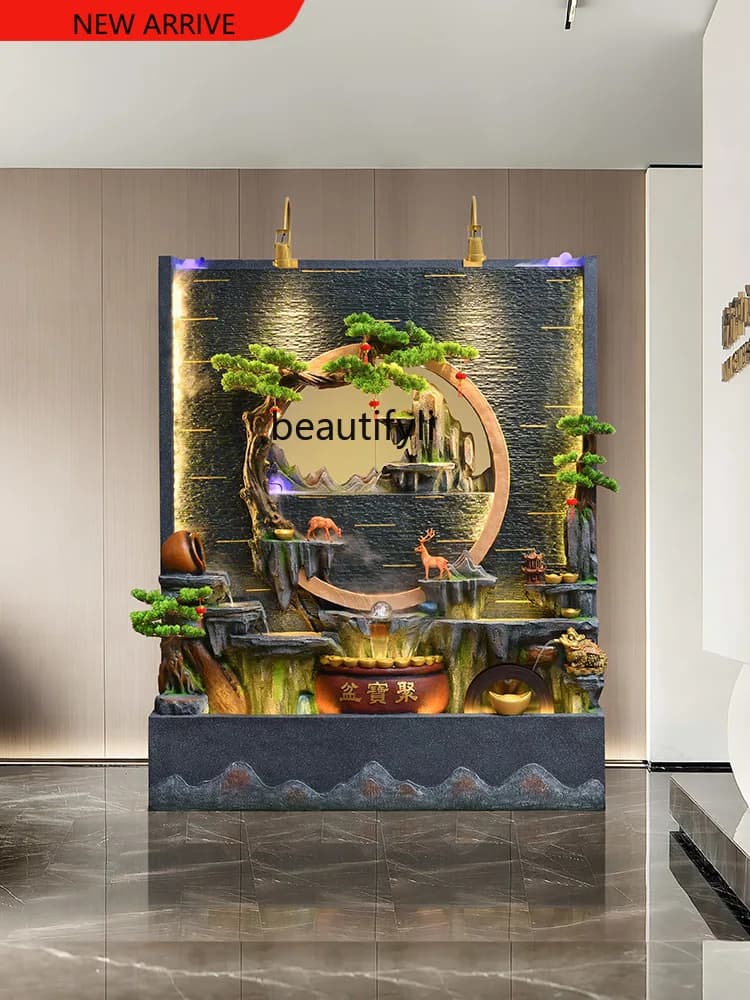 X Fountain Water Curtain Wall Fish Tank Office Courtyard Water System Landscape Furnishing Articles Living Room Fengshui Wheel