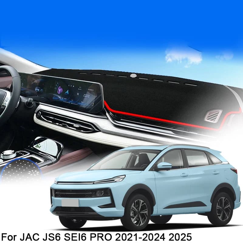 For JAC JS6 SEI6 PRO 2021-2024 2025 Car Dashboard Protective Mat Shade Cushion Pad Rose Carpet Mat Cover Automobiles Accessories