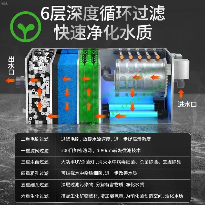Fish pond rotary drum micro filter stainl s steel automatic pond filter equipment  pond water circulation system