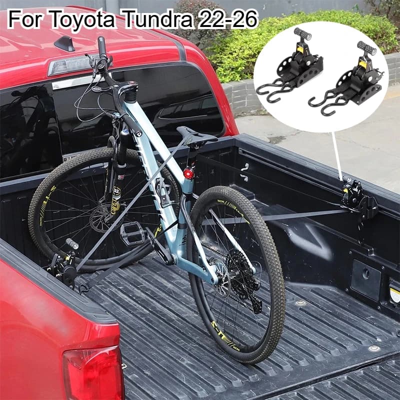 For Toyota Tundra 22-24 Carbon Steel Pickup Truck Bed Cargo Box Hook Rope Fixed Buckle Cargo Box Securing Strap Car Accessories