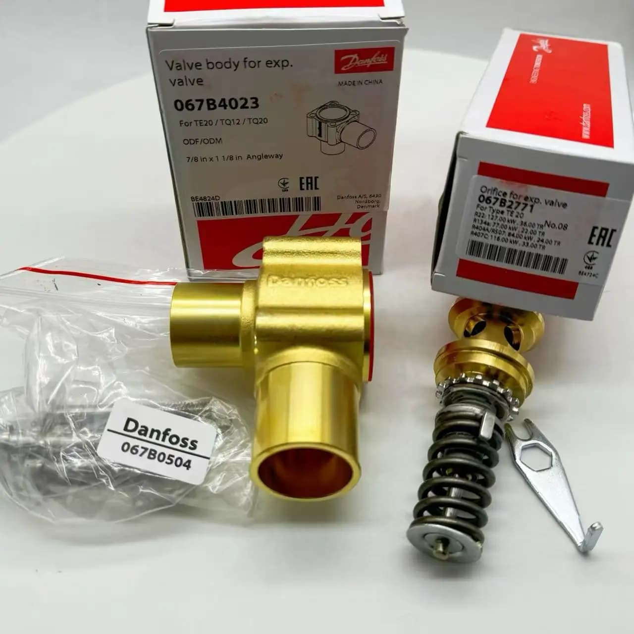 For Danfoss 067B3274 Brass Expansion Valve Body for Air Conditioning Systems Refrigeration & Heat Exchange Parts TE 20 R22/R407C