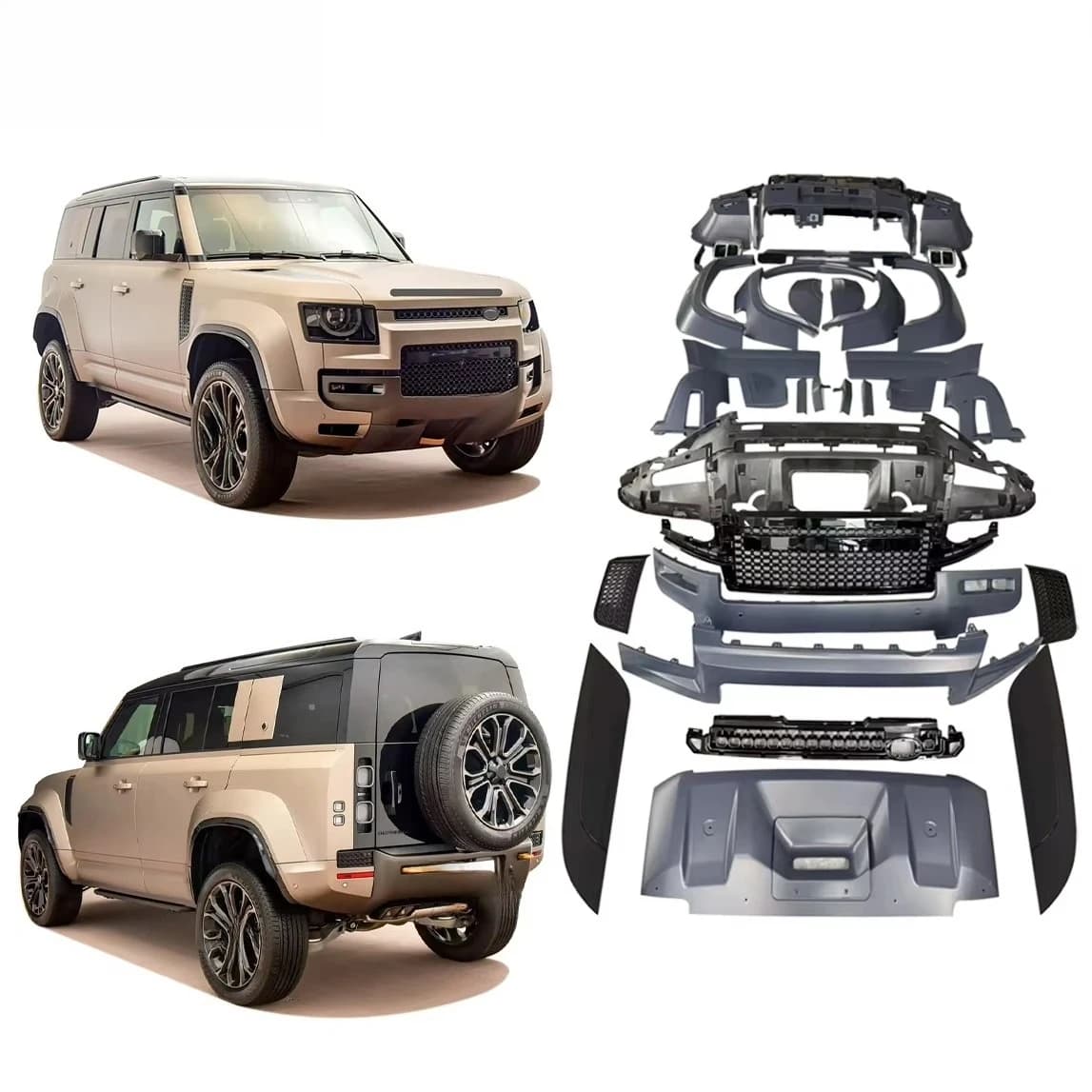 Auto Modification Conversion Body Kit for Defender 2020-2025 Upgrade to OCTA Wide Bumper Assembly