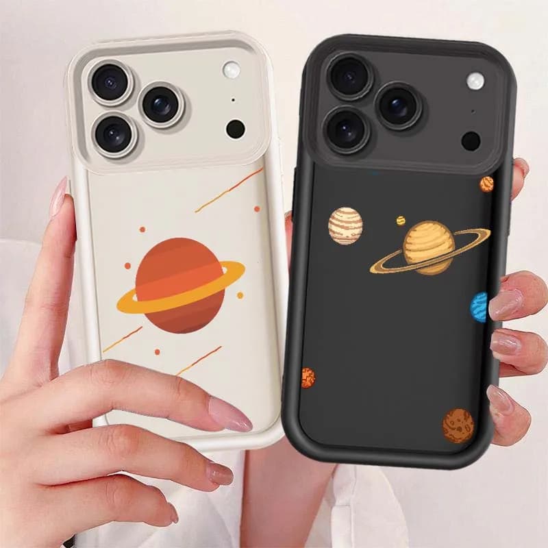 Fashion Cartoon Art Cover For Apple iPhone 17 16 15 14 13 12 11 Pro Max Plus Air Mini Eye Ladder Phone Case