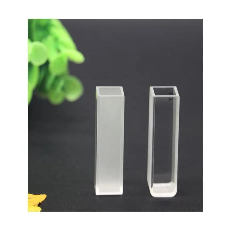 2 Sides Transparent square Opening  Laboratory Chemistry Analyze 10mm Path Length Quartz Cuvette