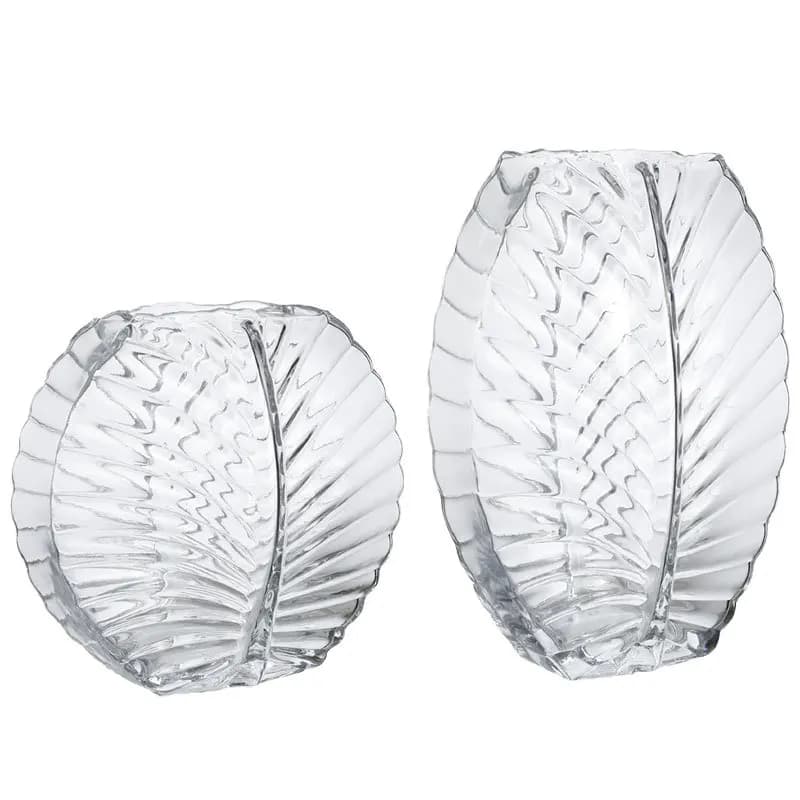 Glass vase modern minimalist creative leaf pattern flower arrangement hydroponic ornament