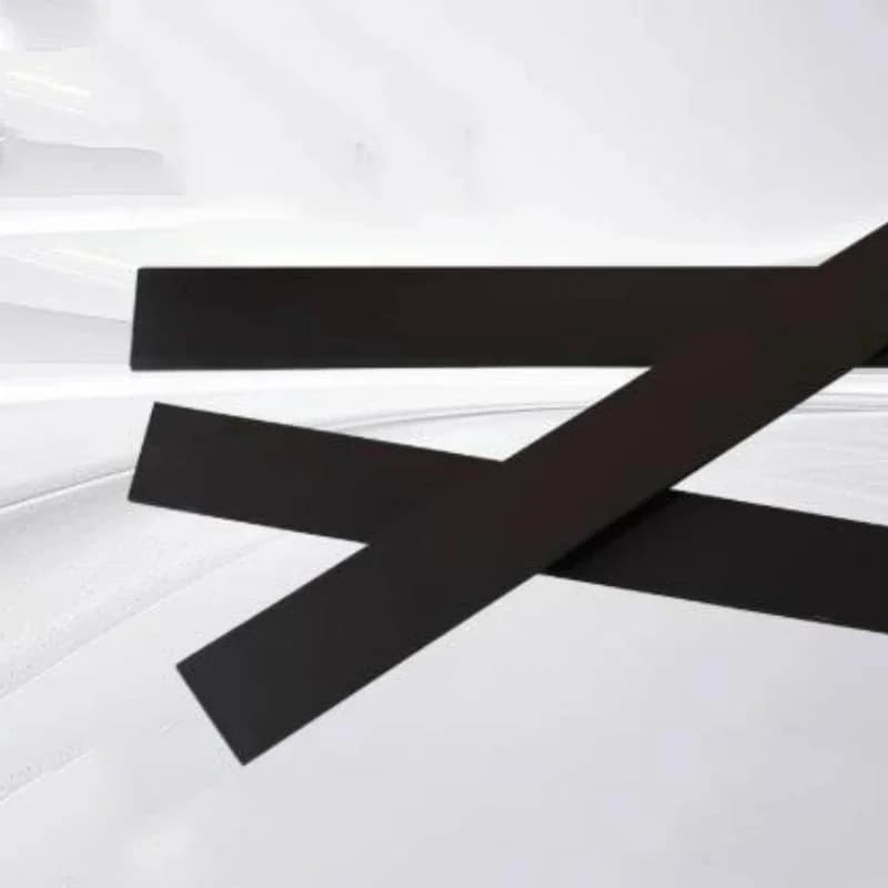 DIY 2/4Pcs Black Wear Resistant Plastic PP Square Strip Thick 2-20mm Length 500mm Zero Cut Processing