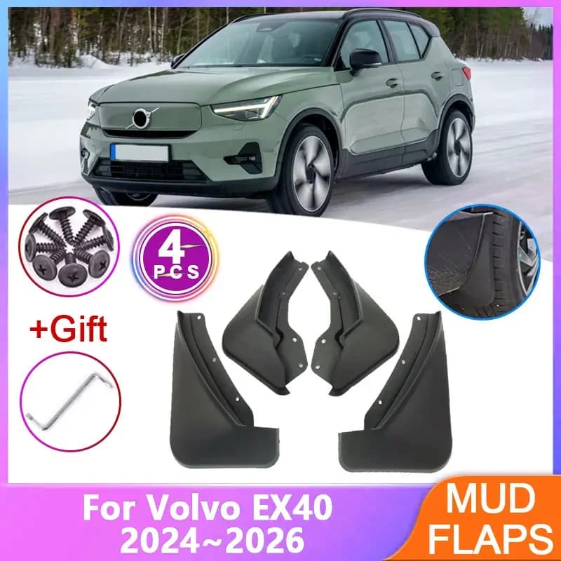 For Volvo XC40 C40 EC40 EX40 2024 2025 2026 SUV Facelift 4PCS  Car Mudguard Mudflaps Anti-splash Mud Flap Mud Guard Wheel Fender