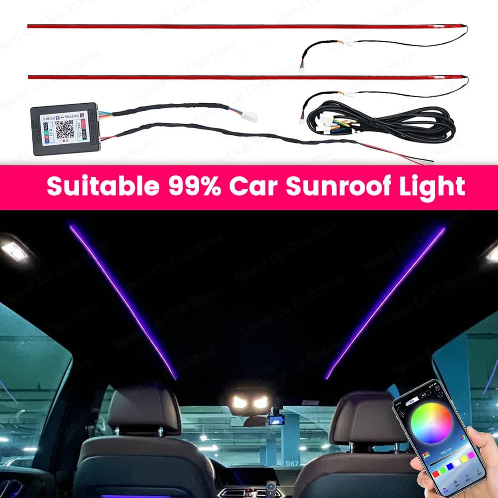 LED 256Colour Sunroof Light Compatible with Tesla Toyota Honda Audi Benz BMW - APP control Vehicle Interior Lighting Accessory