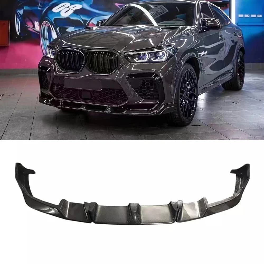 Wholesale LD Style Front Lip  Carbon Fiber Car Body Kit for  X6M F96 Bodykit Front Bumper Lip