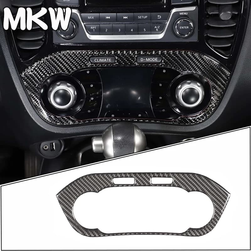 For Nissan JUKE /Infiniti ESQ 2011-2019 Real Carbon Fiber Air Conditioner Adjustment Switch Panel, Car Interior Accessories