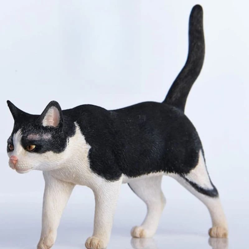 Chinese pastoral cat series simulation pet cat model home car accessories animal ornaments tide play figure