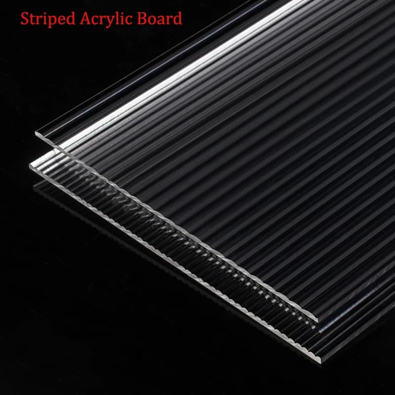 Striped Acrylic Board, Organic Glass Sheet, Indoor Decorative Craft Thickness: 3mm 5mm