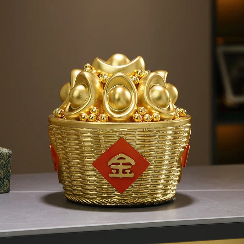 ZML Daily Gold Cornucopia Lucky Cat God of Wealth Home Decoration Ornament