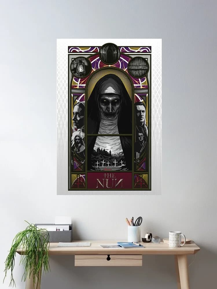 4Style The Nun Movie Print Canvas Poster, Living Room Decor, Home Wall Picture