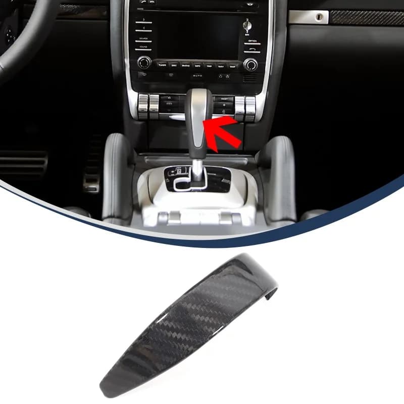 Real  Carbon Fiber  Shift Knob Cap Cover   For 2004-2009 Porsche Cayenne  Interior  Accessories