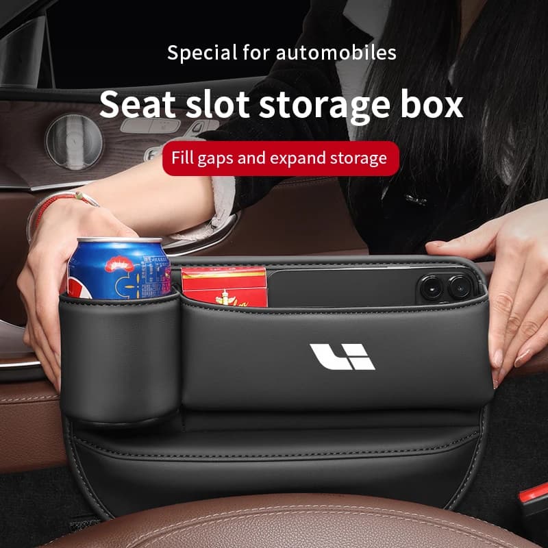 Leather Car Seat Sewn Gap Crevice Slot Storage Box Cup Holder For LEADING IDEAL One Li Auto L9 L6 L8 L7 Mega i8 Auto Accessories
