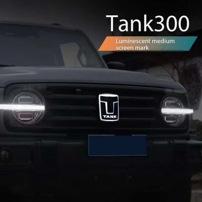Tank 300 Luminous Emblem with Light, Grille Light, LED Flow Decorative Light, Exterior Decoration Modification