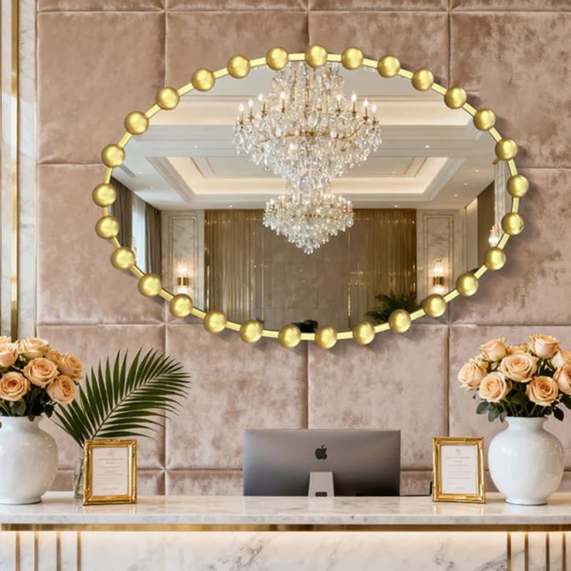 Luxury Light Mirror Living Room Wall Modern Items Vanity Girls Men Hanging Bedroom Bathroom Mirror Luxury Espelhos Home Products