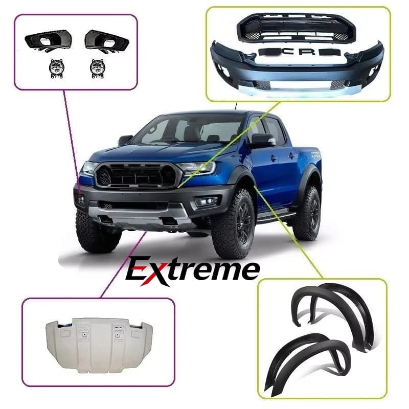 Raptor Style Body Kits Conversion Front Bumper Upgrade Body Kits for ford Ranger 2015+ T7/T8
