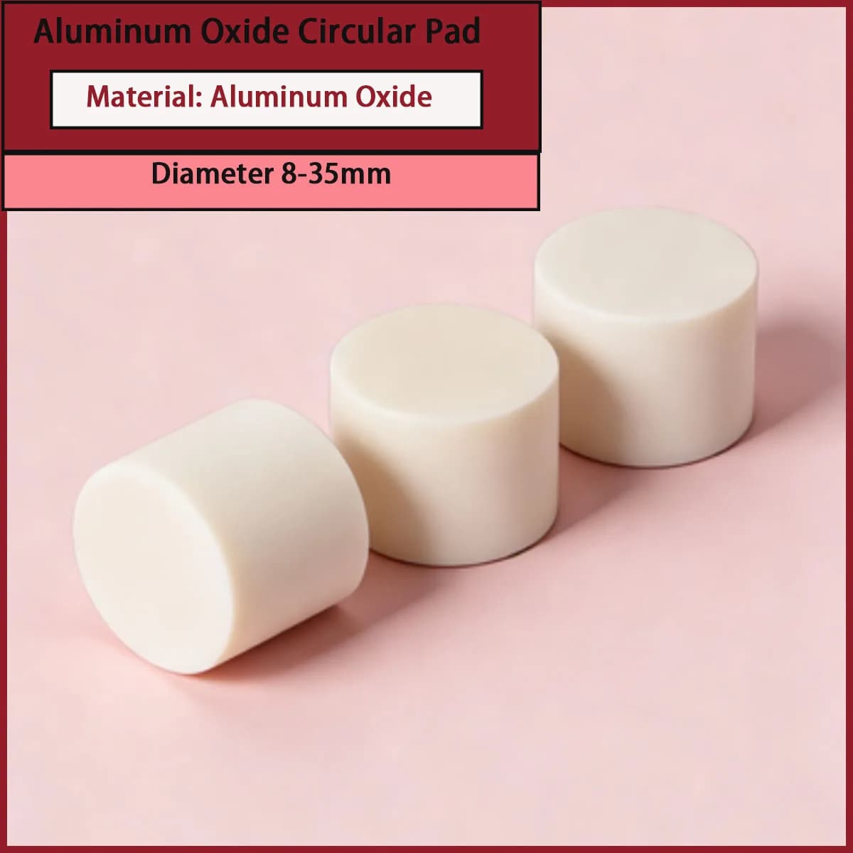 Aluminum oxide circular pad with a diameter of 8-35mm is suitable for high-temperature furnace bodies, chemical equipment, etc