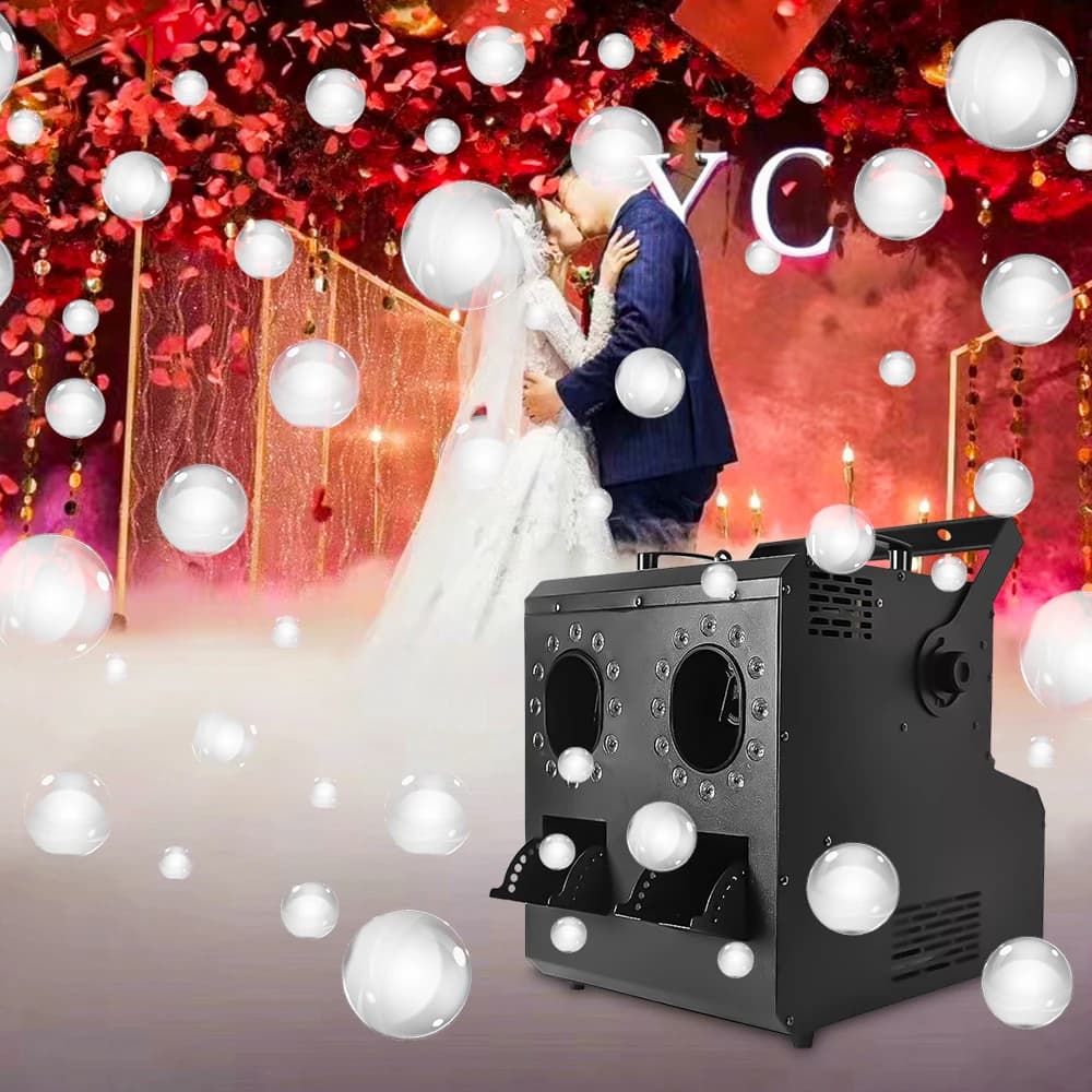 1500w 2-Way RGBW LED Black Bubble Machine Smoke Bubble Machine Weddings
