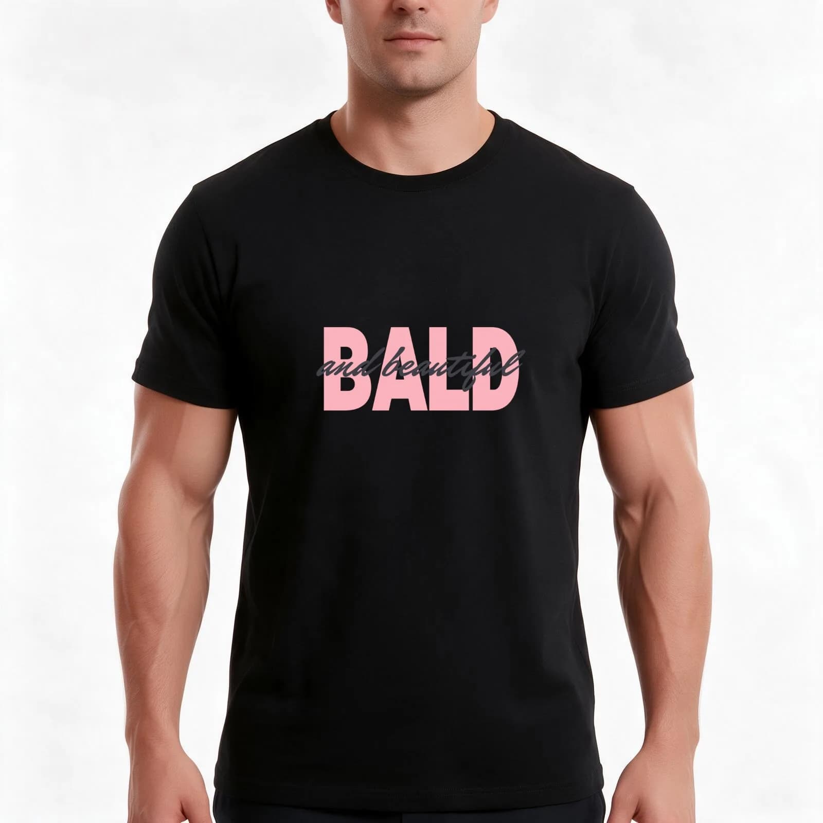 BALD AND BEAUTIFUL WOMEN T-Shirt, Summer Casual Cotton Tee, Oversized Streetwear Tops, Vintage Graphic Print, Unisex Men Women