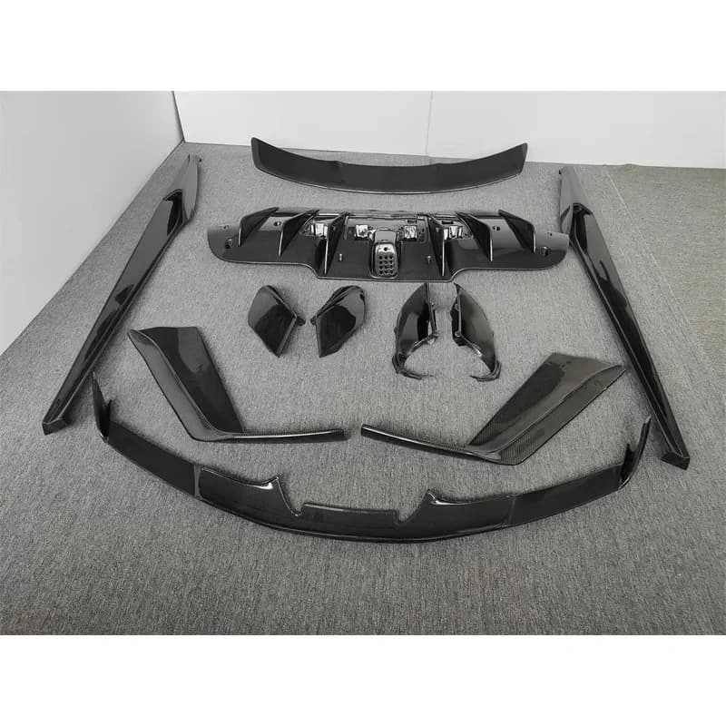 Prime 488 Upgr Carbon Fiber N-Style Body Kit Includes Front Lip, Side Skirt, Rear Bumper, H, Vent And Wing