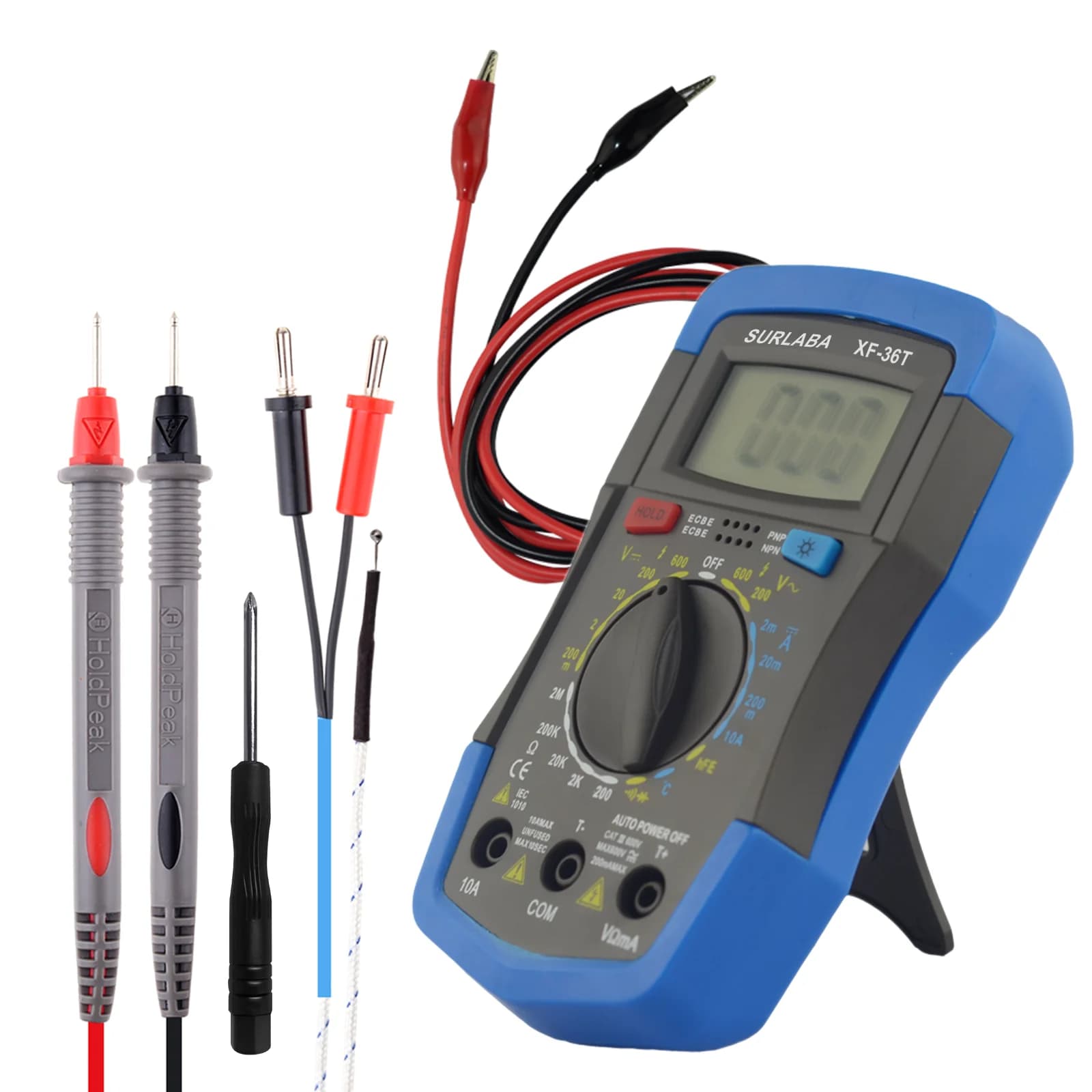 Professional 3 1/2Digits 1999 Counts Digital Multimeter – AC/DC Voltage Current Resistance Temperature Tester with Backlight