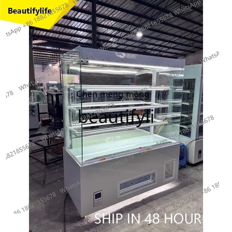 2003 Vertical Open Sandwich Cabinet Supermarket Dessert Refrigerated Display Cabinet Commercial Air Cooling