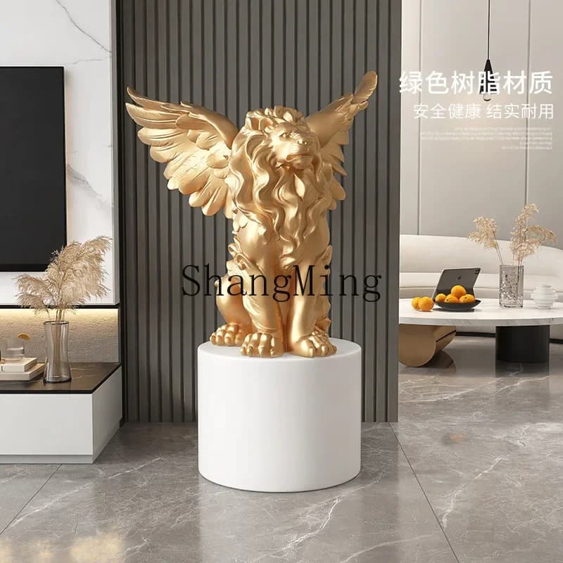 CLL Light Luxury Large Lion Living Room Floor-to-ceiling Ornament Office Sculpture Decoration Opening Housewarming Gift