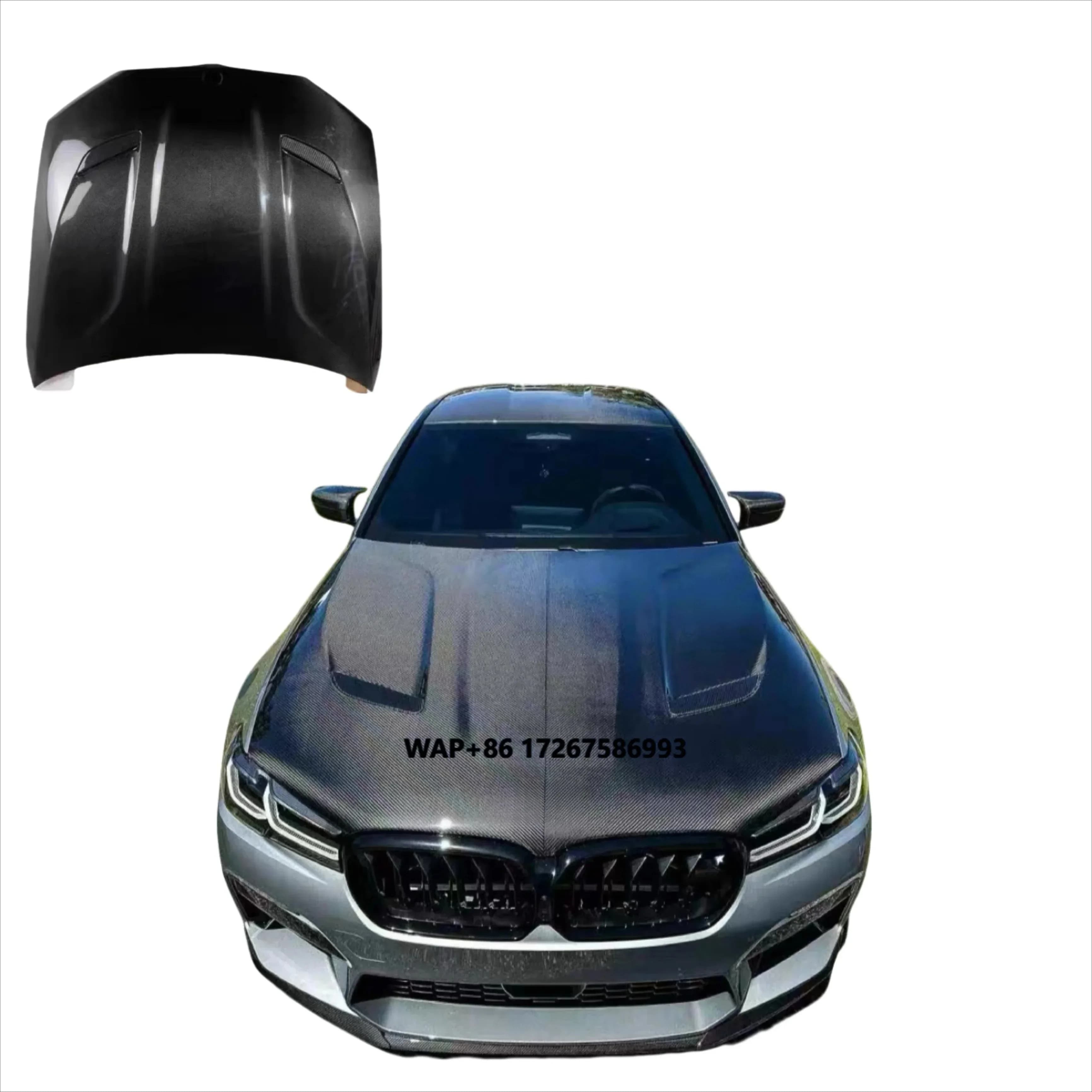 Cs Style Dry Carbon Fiber Hood for  5 Series G30 G38 M5 F90 Engine Cover